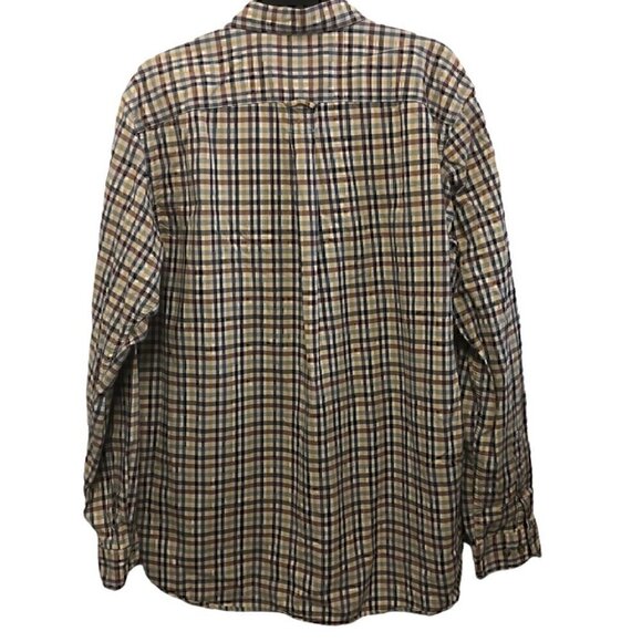 Eddie Bauer Tall Casual Button Down Long Sleeve Plaid FallColors Mens Large Tall - Picture 2 of 9
